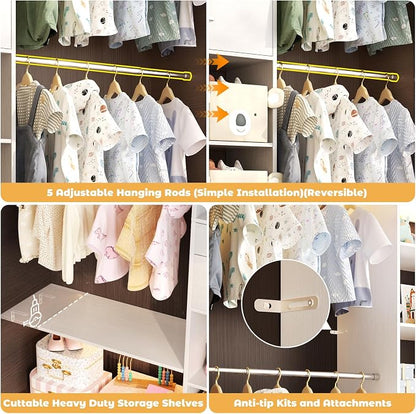 Closet System - 4.75-8FT Closet Organizer System - Image 7