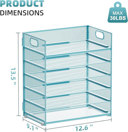 Marbrasse 6 Tier Paper Organizer Letter Tray - Image 3