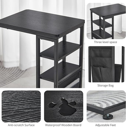 C Shaped End Table 28" 3-Tier C Table - Image 6