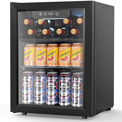 COWSAR Mini Fridge Cooler, 16 Bottle 68 Can Beverage Refrigerator by COWSAR