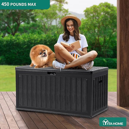 YITAHOME 90 Gallon Double-Wall Deck Box - Image 8