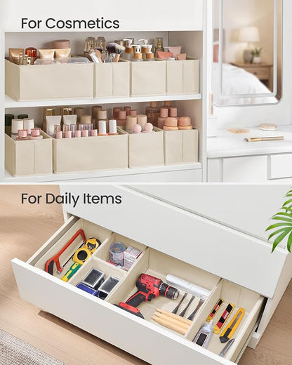 SONGMICS Drawer Organizers, Dresser Divider Organizers, Foldable Fabric Storage - Image 7