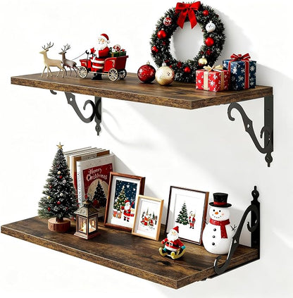 Floating Shelves for Wall, 12 Inch Deep Floating Shelf by FunMemories