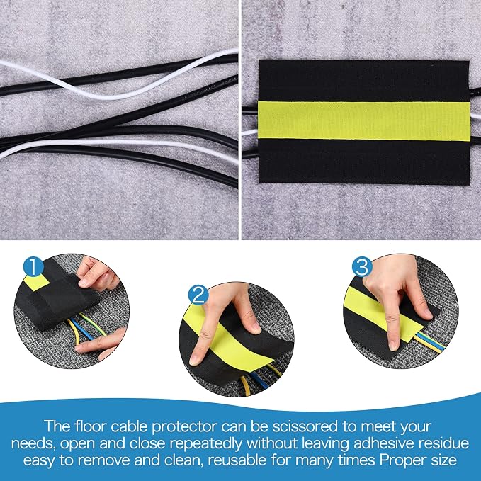 WILLBOND Carpet Cord Cover Cable Protector Floor Cover Cable Protector - Image 6