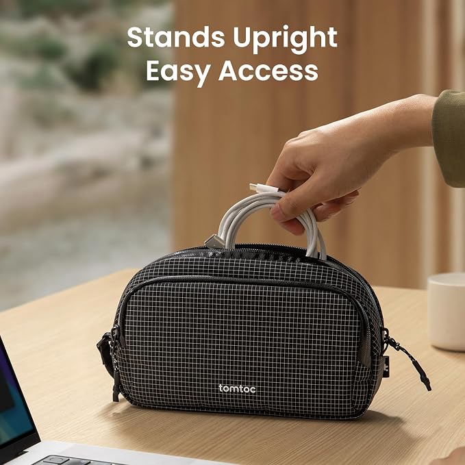 tomtoc Electronic Organizer Travel Case Performance, Water Resistant Dual - Image 4