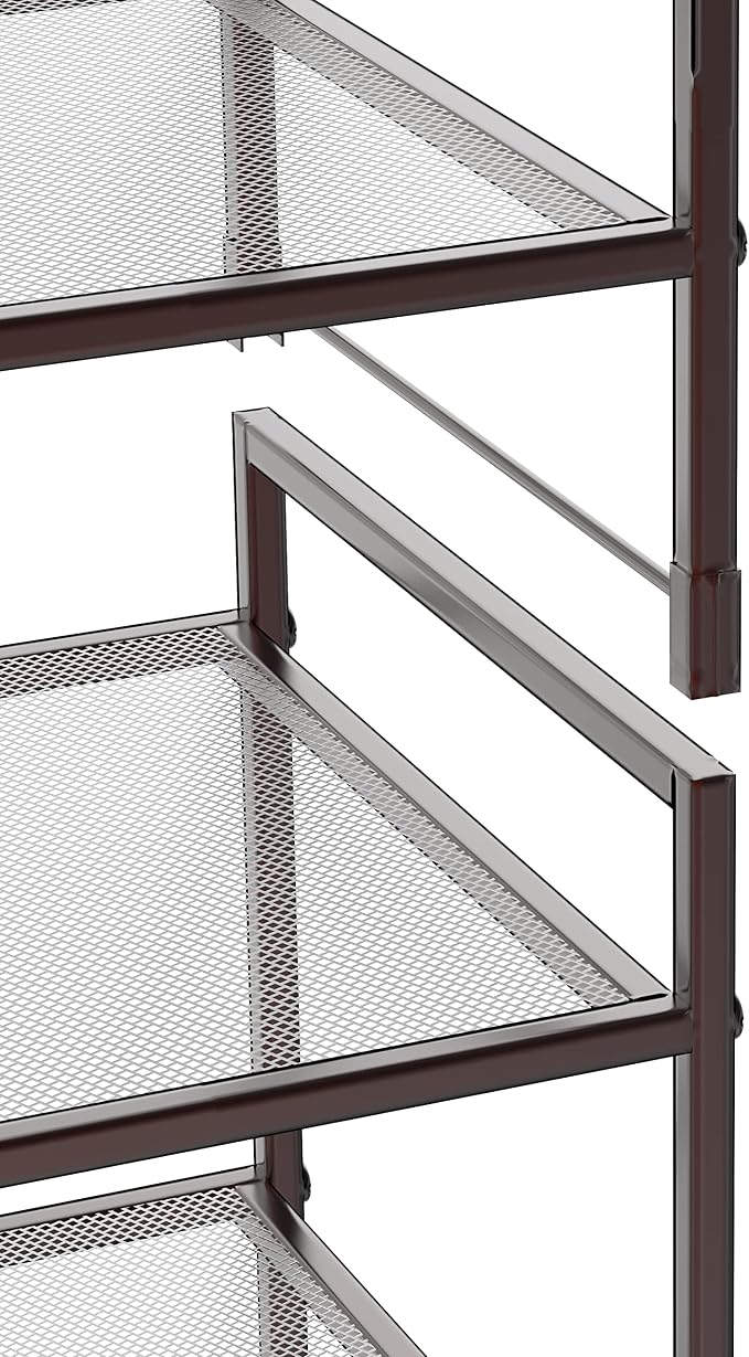 Simple Houseware 3-Tier Stackable Mesh Shoe Rack - Image 6