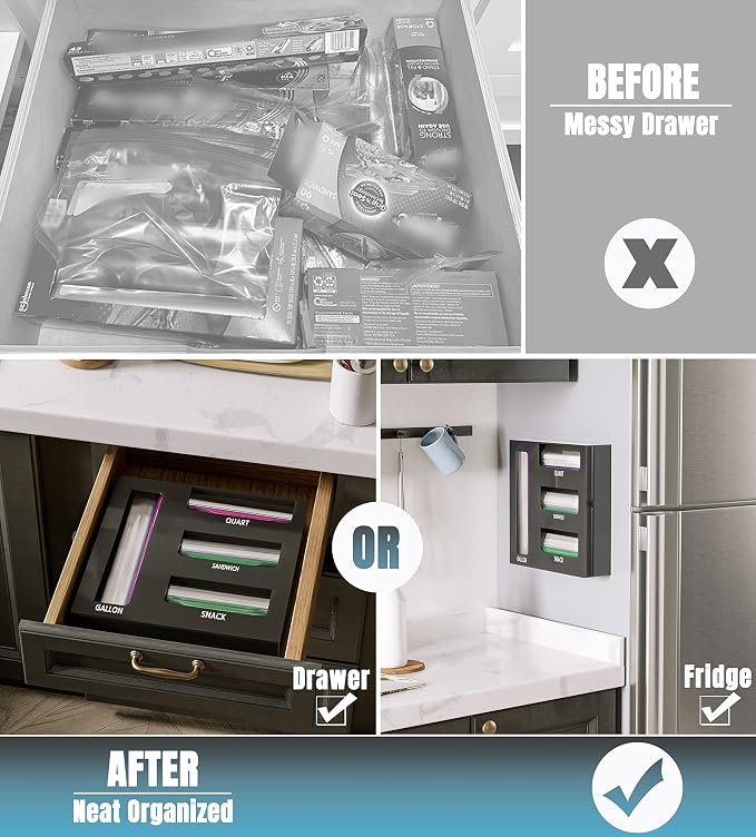 Neatsure Acrylic Magnetic Food Bag Storage Organizer - Image 2