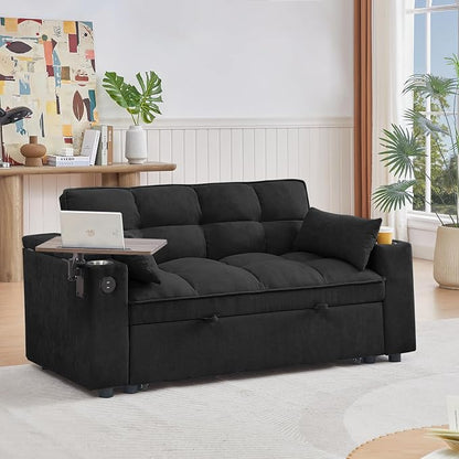 hansones 65'' 3-in-1 Folding Convertible Sofa Bed, Pullout Sofa, Modern - Image 4