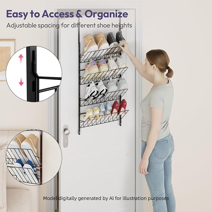 SWTYMIKI Over the Door Shoe Organizer - Image 4