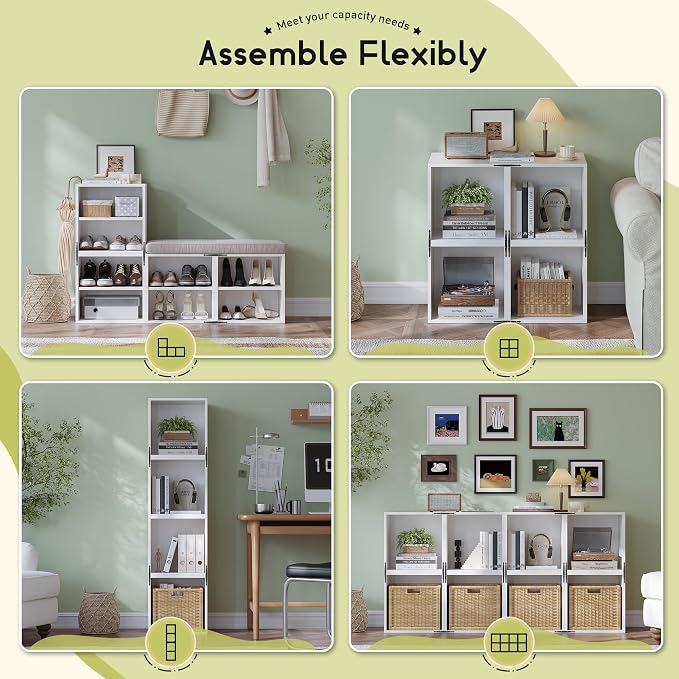 Homkdom 2 Cube Storage Organizer, DIY Book Shelf - Image 4
