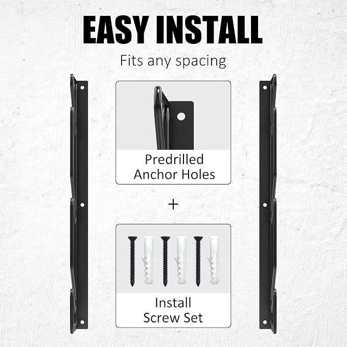 UNIREDPOWER Skateboard Storage Rack, Wall Mounted Organizer Shelf, Wall Display - Image 9