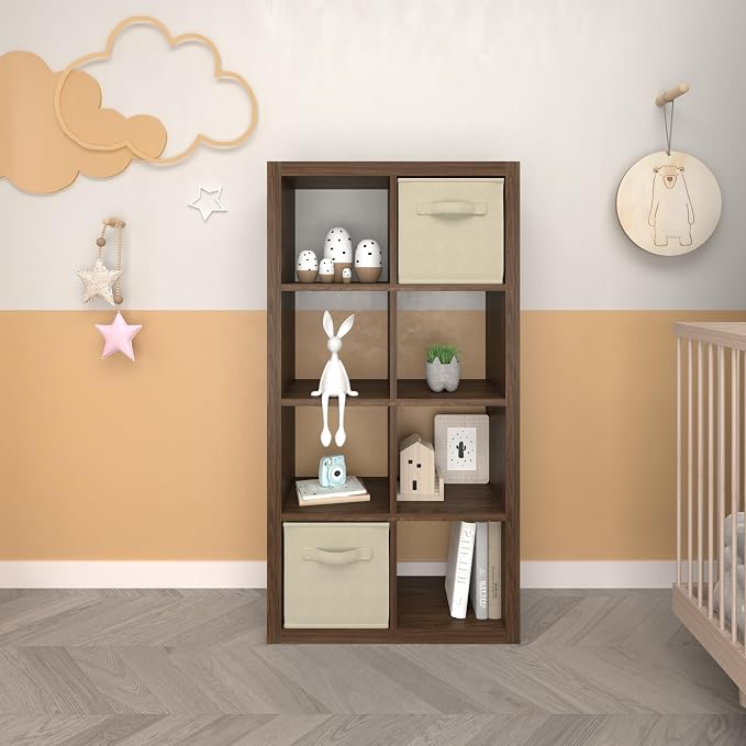 Bookshelf Cube Storage Organizer, 8-Cube Shelf Bookcase - Image 7