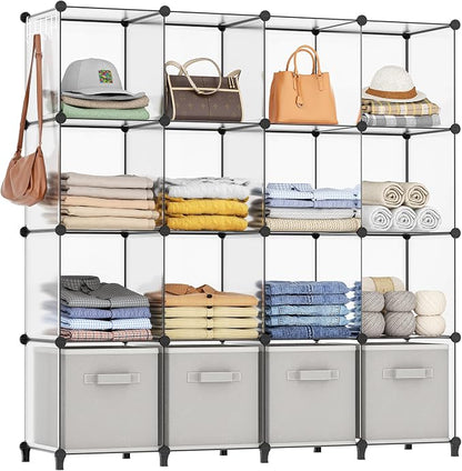HOMIDEC Closet Organizers and Storage, 16 Cube Storage Organizer, Closet by DecorateYourHome