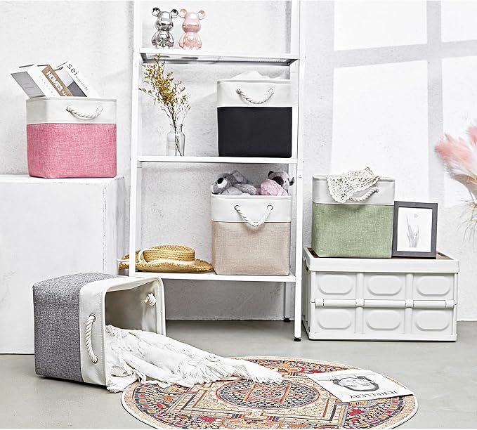 Fabric Storage Cubes, 11 inch cube storage bin - Image 6