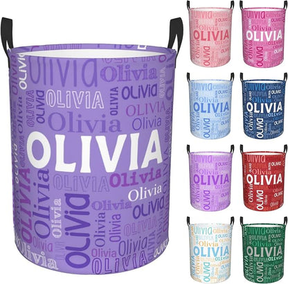 Custom Name Laundry Hamper, Personalized Laundry Basket by Kirendle