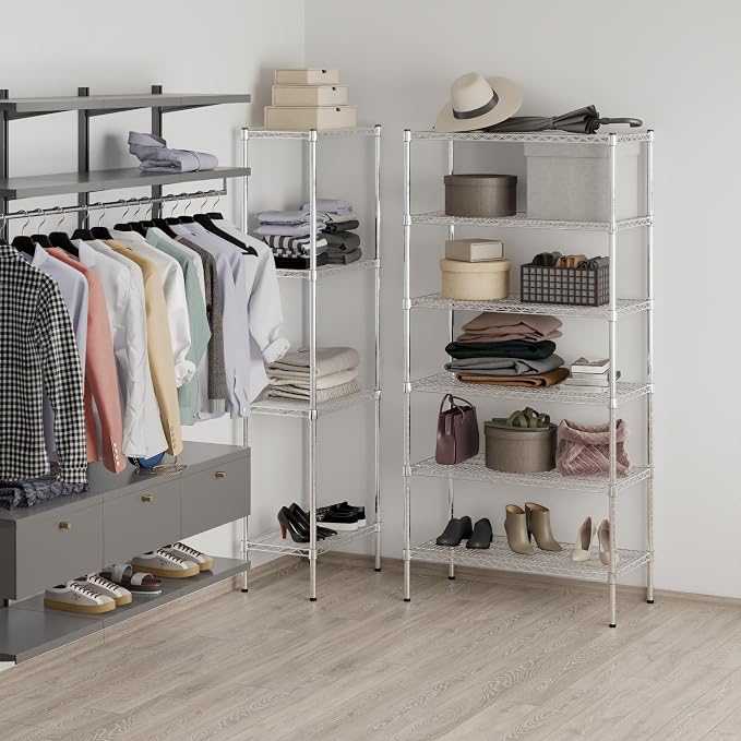 18" Deep x 36" Wide x 74" Height Wire Shelving Kit | 6-Tier | NSF Commercial - Image 7