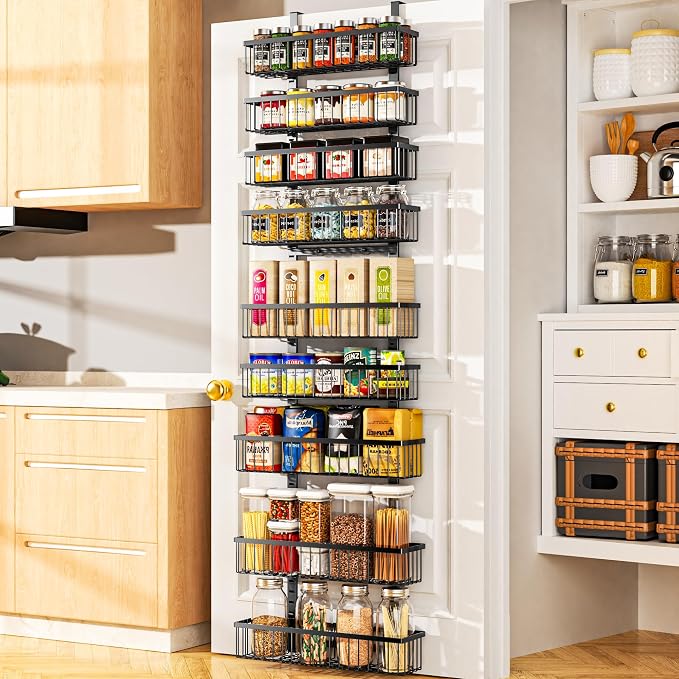 Moforoco 9-Tier Over The Door Pantry Organizer, Pantry Organization and Storage by MOFOROCO
