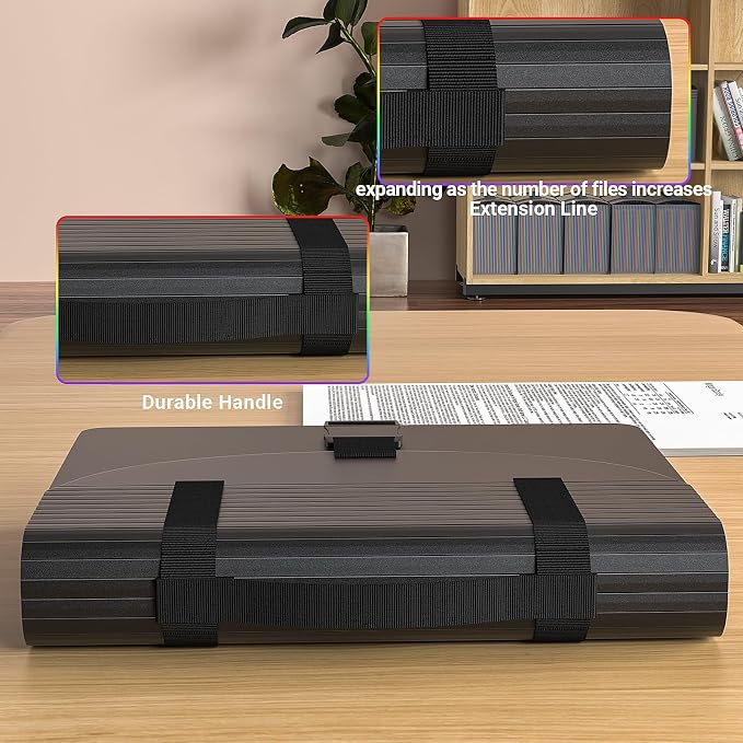 File Organizers with Handle, 25 Pockets Accordion File Organizer, Portable - Image 5