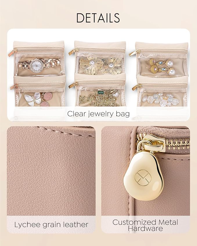 Vlando Travel Jewelry Organizer, Jewelry Travel Case - Image 4