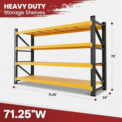 Storage Shelves, Garage Shelving Heavy Duty, Standing Shelf Units, 4 Tier Metal - Image 3