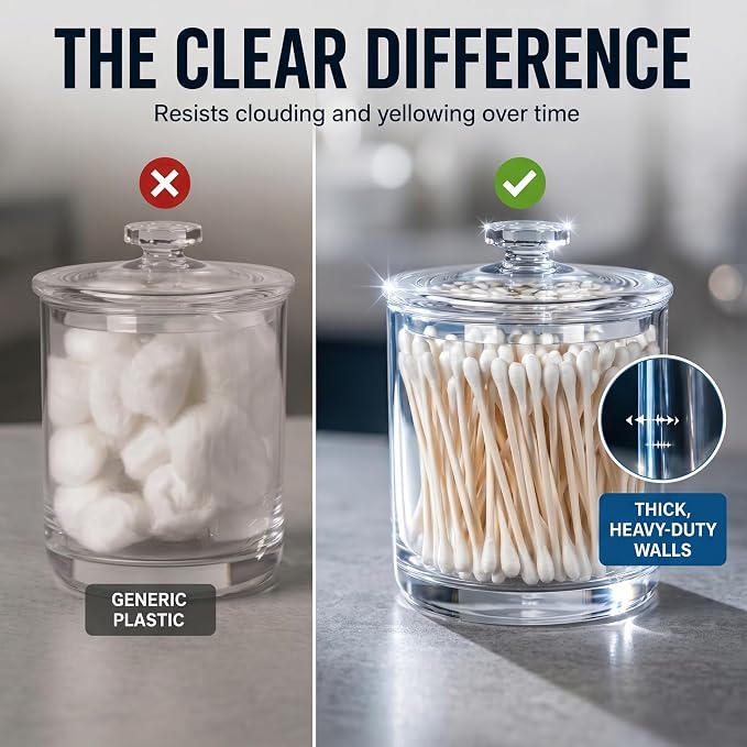 ForPro Clear Acrylic Apothecary Jars - Image 5