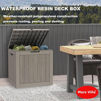 Mars Villa 31 Gallon Deck Box, Outdoor Storage Box Waterproof, Outside Resin - Image 2