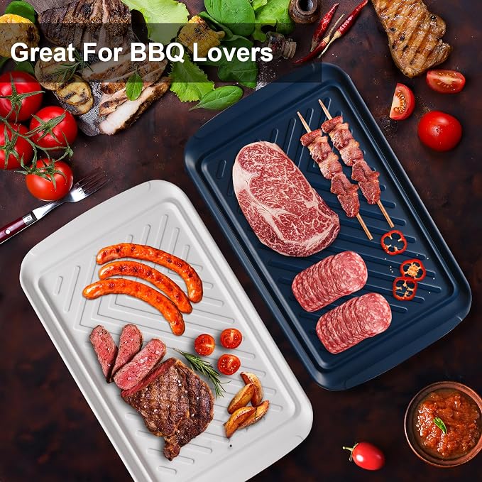 LEHAHA Grilling Prep and Serve Trays, Melamine BBQ Tray - Image 2