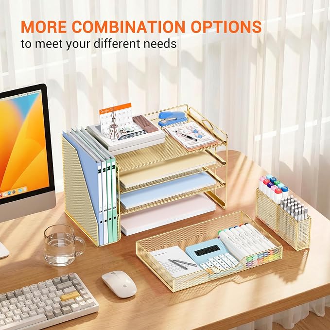 OPNICE Desk Organizer, 4-Tier Desktop File Organizer - Image 6