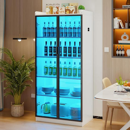 Lvifur 65" LED Display Cabinet - Image 8