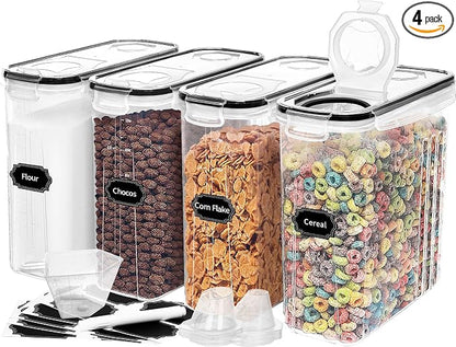 Skroam 4PCS Cereal Containers Storage, Airtight Food Storage Containers by Skroam