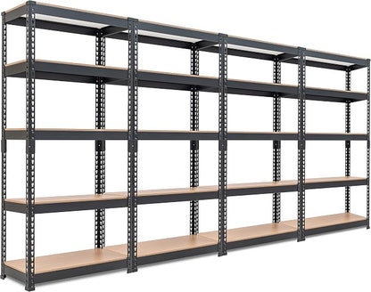 HOMEDANT 5 Tier Storage Shelves Adjustable Laminated Boltless Garage Metal by TheBestOrganizingSolution
