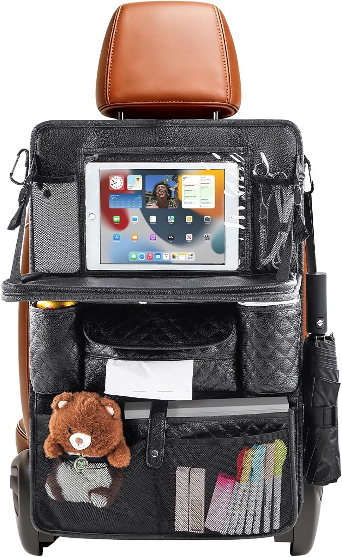 Car Seat Organizer with Foldable Table Tray - Image 7