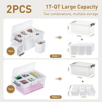 Citylife 17 QT Plastic Storage Box - Image 2