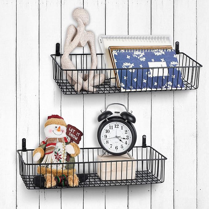 Farmhouse Décor Metal Wire Organizer Storage Basket Bin-Toilet Paper - Image 5