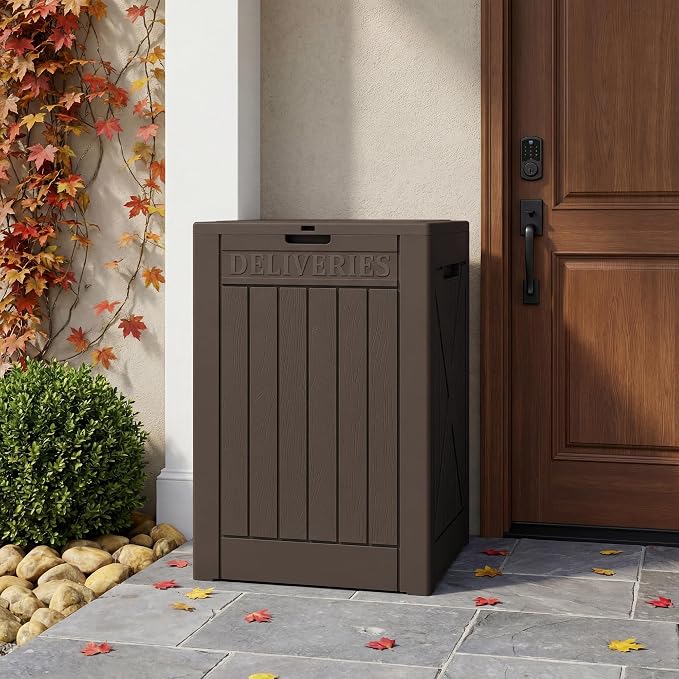 Lockable Outdoor Storage Box 52 Gallon, All-Weather Resin Deck Box - Image 6