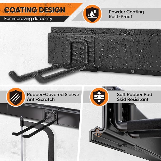 Garden Tool Organizer Wall Mount, 48 inches Tool Storage Rack - Image 4