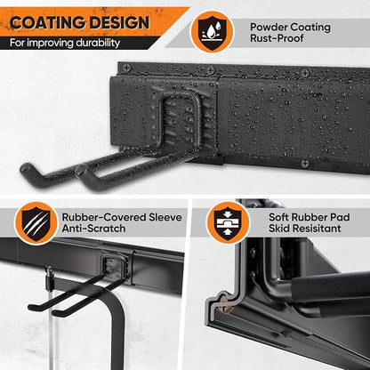 Garden Tool Organizer Wall Mount, 64 inches Tool Storage Rack - Image 5