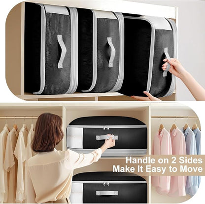 Comforter Storage Bag - 130L Large Capacity Blanket Storage Bags 4-Layer Ultra - Image 4