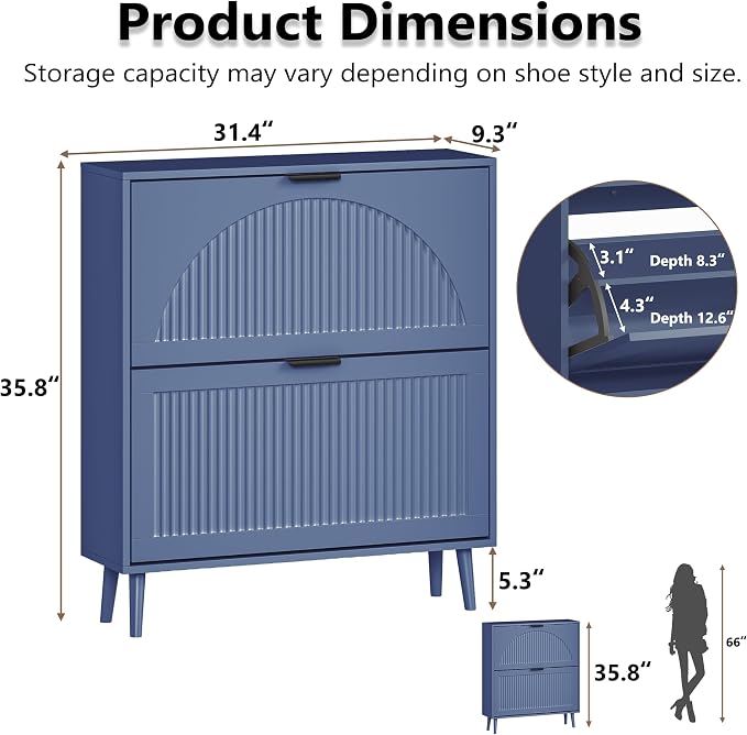 BORNOON Shoe Cabinet for Entryway - Image 2