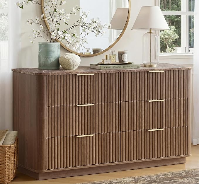 win2win 6 Drawer Dresser, Mid Century Modern Dresser by WIN2WIN