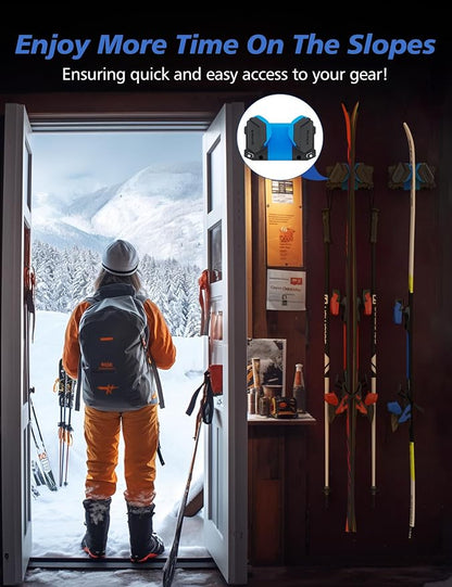 Ski & Snowboard Wall Rack, Ski Wall Mount & Ski Rack Wall Mount - Image 7