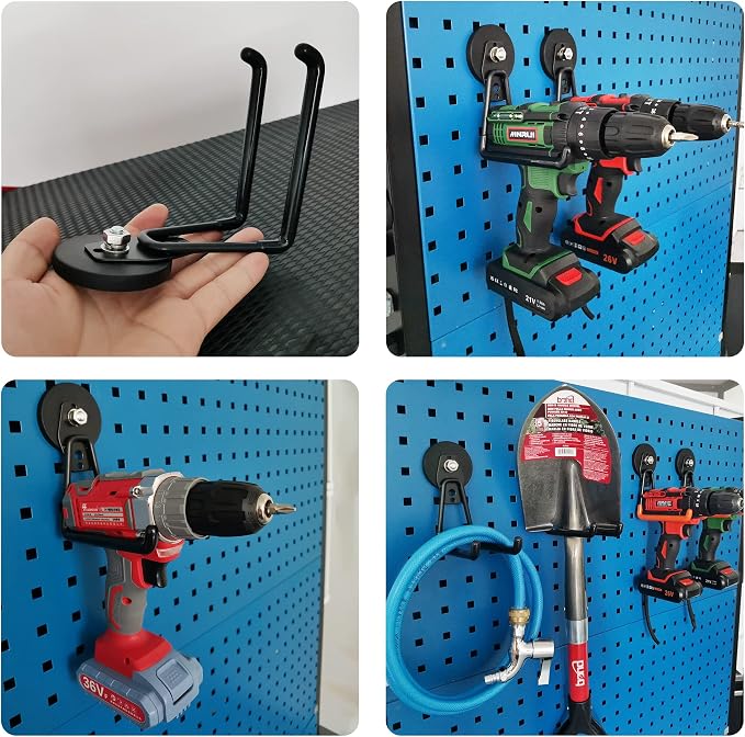 MUTUACTOR Large Garage Hooks, Anti-Slide Garage Hanger Magnetic Mounting - Image 6