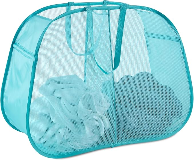 Seiritex Mesh Popup Laundry Hamper 2 Compartment, Collapsible Laundry Sorter by SEIRITEX