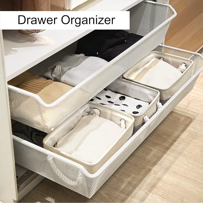 HNZIGE Fabric Storage Baskets for Organizing Small Baskets for Shelves - Image 3