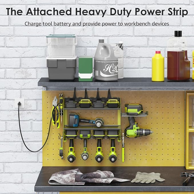 CCCEI Modular Power Tool Organizer Wall Mount Charging Station, Garage Drill - Image 3