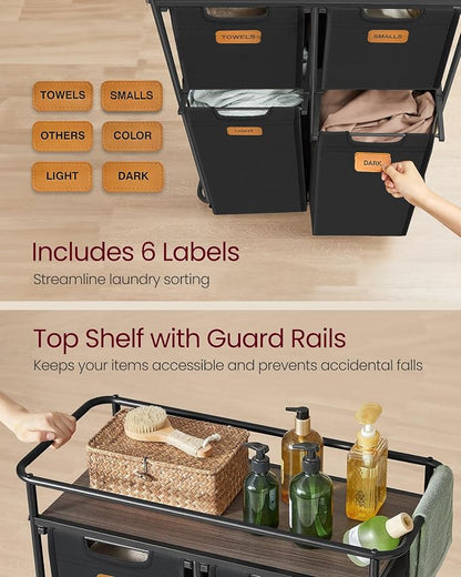 VASAGLE Laundry Sorter, Laundry Hamper - Image 4
