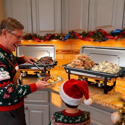 sifer 9Qt 2Pack Chafing Dishes for Buffet | Chafing Dishes - Image 6