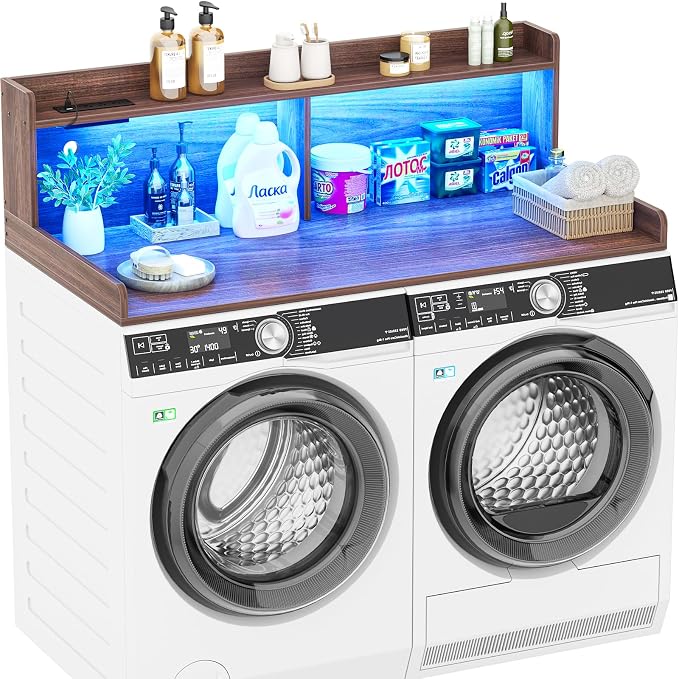 Aheaplus Washer and Dryer Countertop, 2-Tier Laundry Countertop Cover by Aheaplus