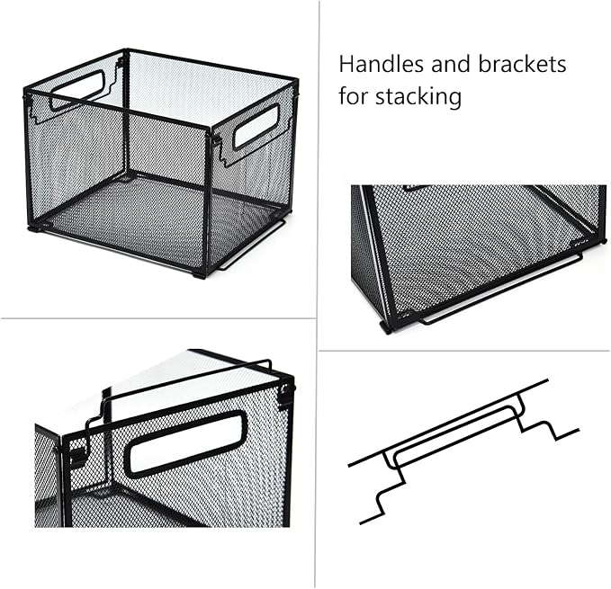 SETTFRFE 2 Pack File Organizer, Metal File Crates - Image 5