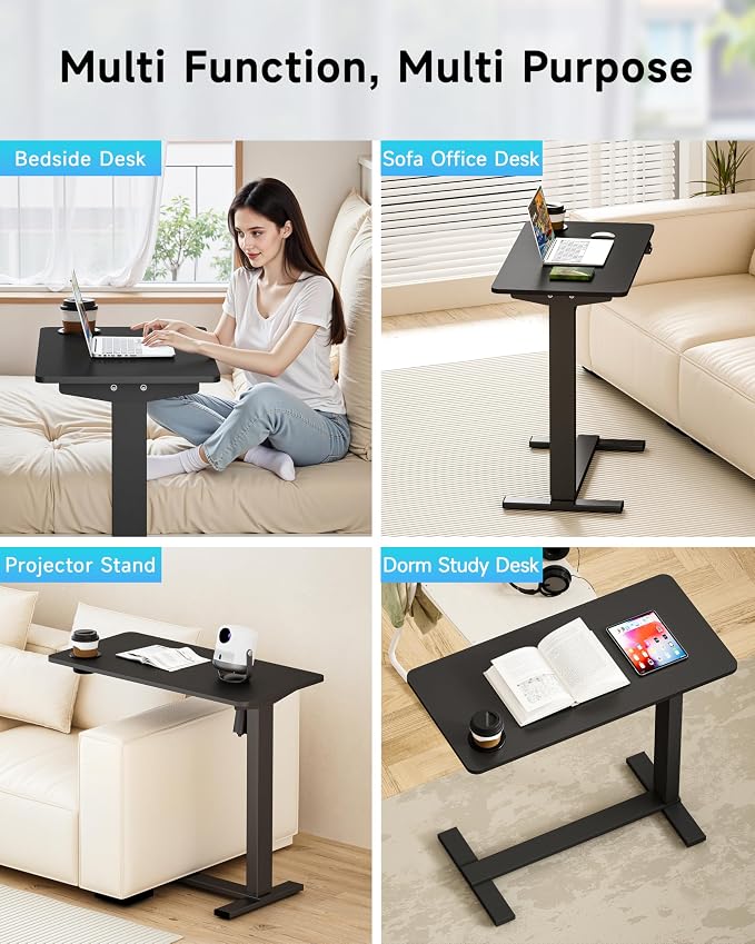 BIZUM Small Electric Standing Desk Bedside Table - Image 7